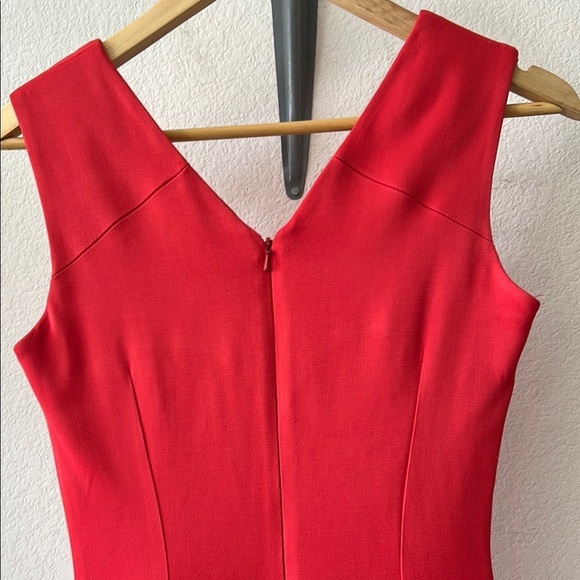 Reiss Red Sheath Dress V-Neck Sleeveless Cocktail size 2 - Picture 7 of 13